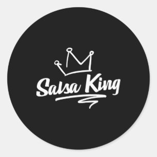 Proud Salsa Dance King Geschenk von Salsa Lover Me Runder Aufkleber
