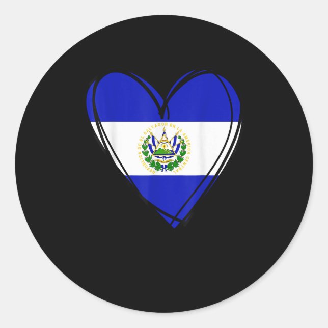 Proud Salvadoran Boy My Hello El Salvador Flag Hea Runder Aufkleber (Vorderseite)