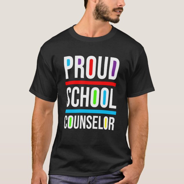 Proud School Counselor Africa Pride Black History  T-Shirt (Vorderseite)