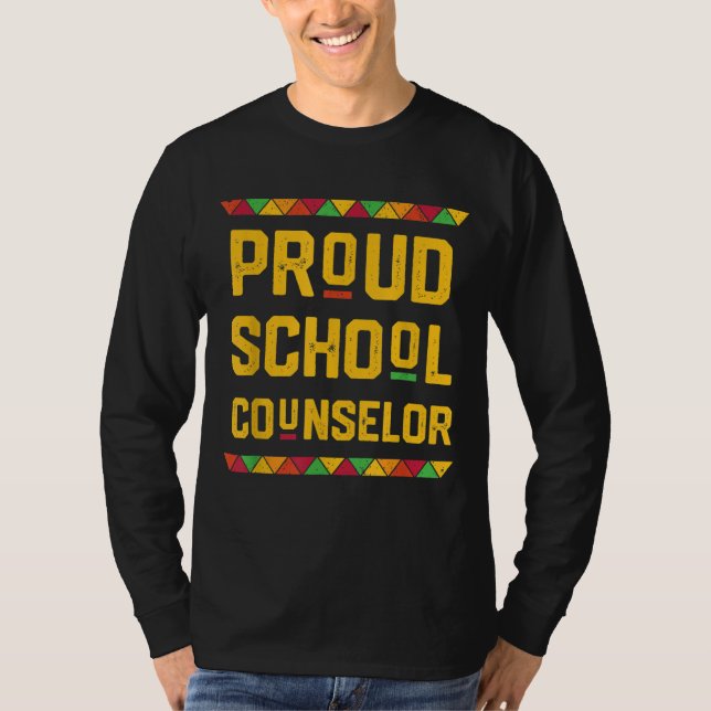 Proud School Counselor Black History Month T-Shirt (Vorderseite)