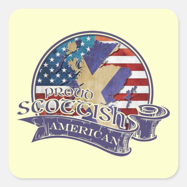 Proud Scottish American Stickers (Vorderseite)