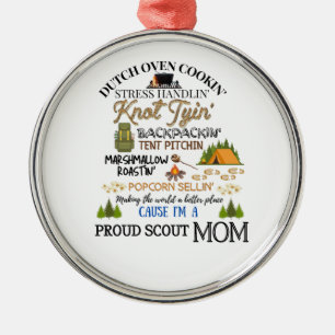 Proud Scout Mama Ornament Aus Metall