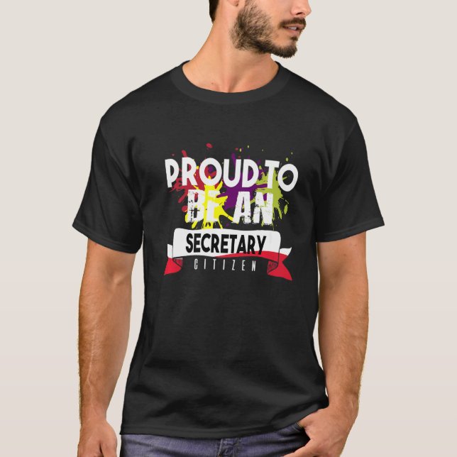 Proud Secretary Citizen Profession T-Shirt (Vorderseite)