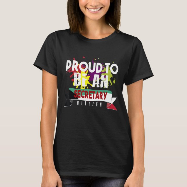 Proud Secretary Citizen Profession T-Shirt (Vorderseite)