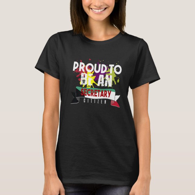 Proud Secretary Citizen Profession T-Shirt (Vorderseite)