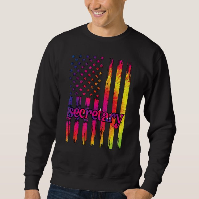 Proud Secretary, US Flag Office Tag 1 Sweatshirt (Vorderseite)