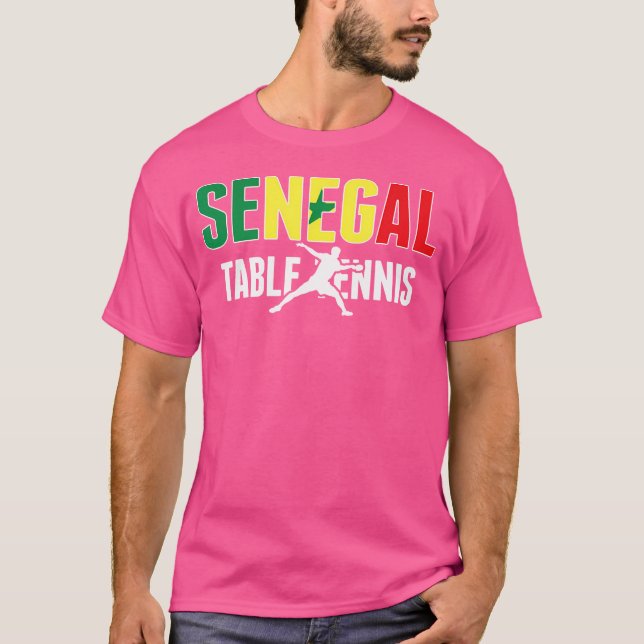 Proud Senegal Table Tennis Lover Jersey Senegalese T-Shirt (Vorderseite)