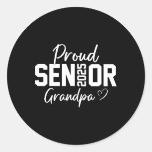 Proud Senior 2025 Opa Graduate Niedlich Heart Cl O Runder Aufkleber