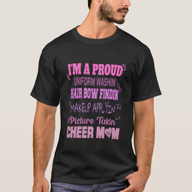 Proud Senior Funny Cheer Mama Coach Cheerleader Ch T-Shirt (Vorderseite)
