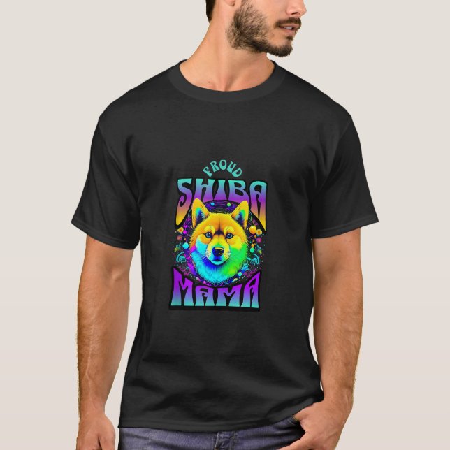 Proud Shiba Inu Mama Corloful Trippy Tank Top (Vorderseite)