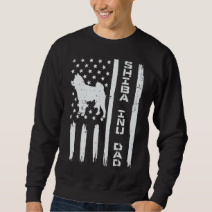 Proud Shiba Inu Vater US-Flagge Vintag Japanisch A Sweatshirt