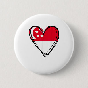 Proud Singaporean Boy Girl Tante Vater Mama Singap Button