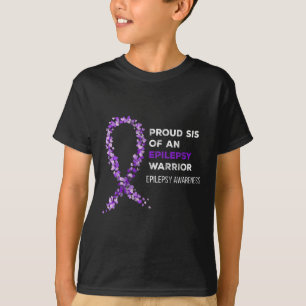 Proud Sis of a Epilepsy Warrior Epilepsy Awarenes T-Shirt