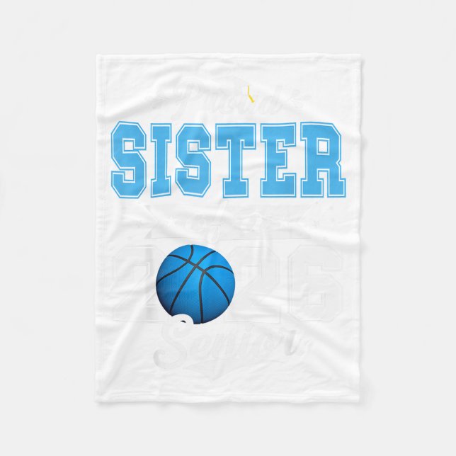 Proud Sister Of A 2026 Senior Basketball Graduatio Fleecedecke (Vorderseite)