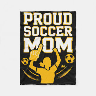 Proud Soccer Mom Cheerful Fan Support For Moms _3  Fleecedecke