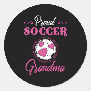 Proud Soccer Oma Runder Aufkleber