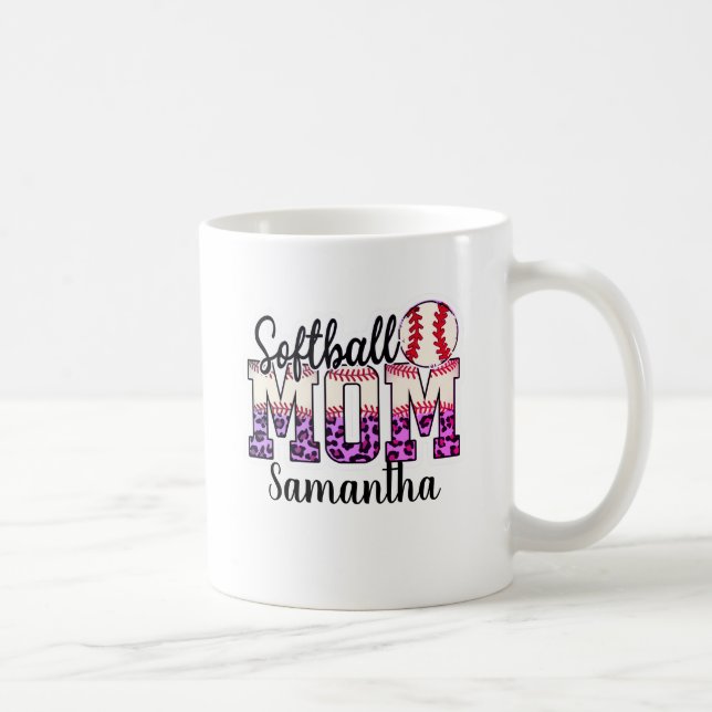Proud Softball Mama Life Kaffeetasse (Rechts)
