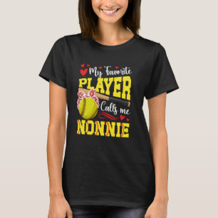 Proud Softball Nonnie eines Softball-Spielers Nonn T-Shirt
