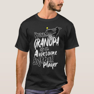 Proud Softball Opa für Männer Jungen Großeltern D T-Shirt