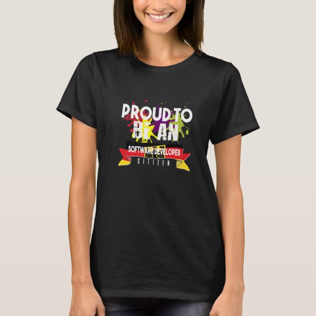 Proud Software Developer Citizen Professional T-Shirt (Vorderseite)