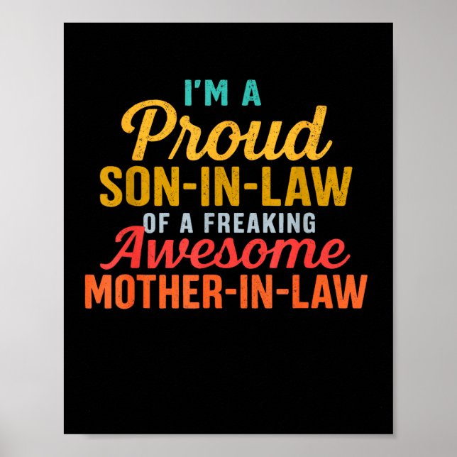 Proud Son In Law Of A Freaking Awesome Mother In L Poster (Vorne)