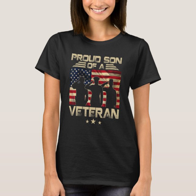 Proud Son Of A Veteran T-Shirt (Vorderseite)