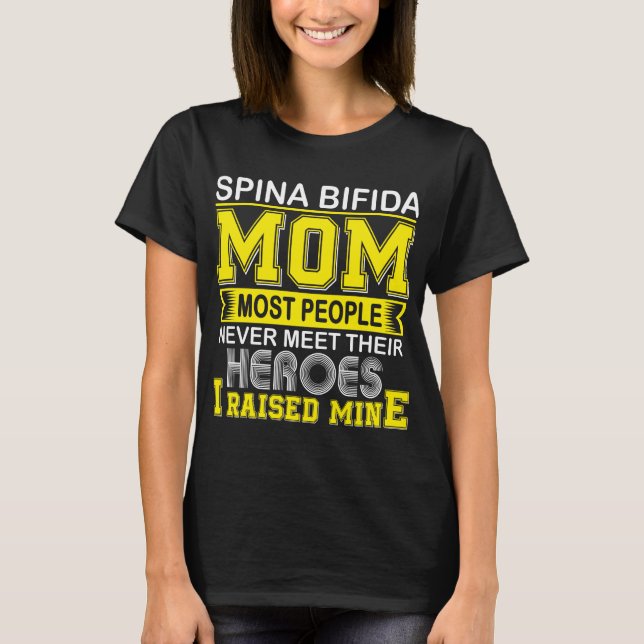 Proud Spina Bifida Mama I Bergbau T-Shirt (Vorderseite)