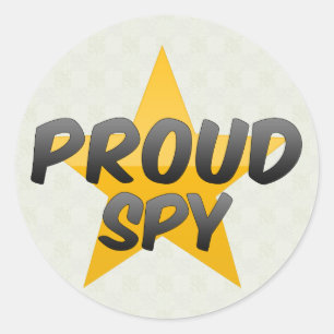 Proud Spy Runder Aufkleber