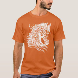 Proud Stallion Portrait Mane Inhe Windpferde Gesch T-Shirt