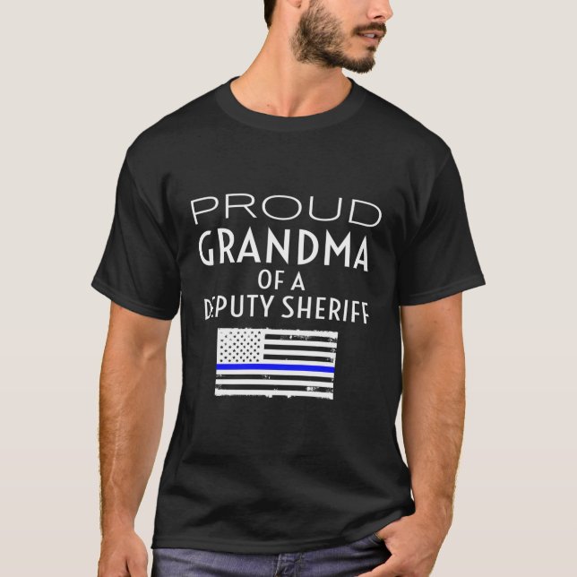 Proud Stellvertreterin Sheriff Oma Großmutter Groß T-Shirt (Vorderseite)