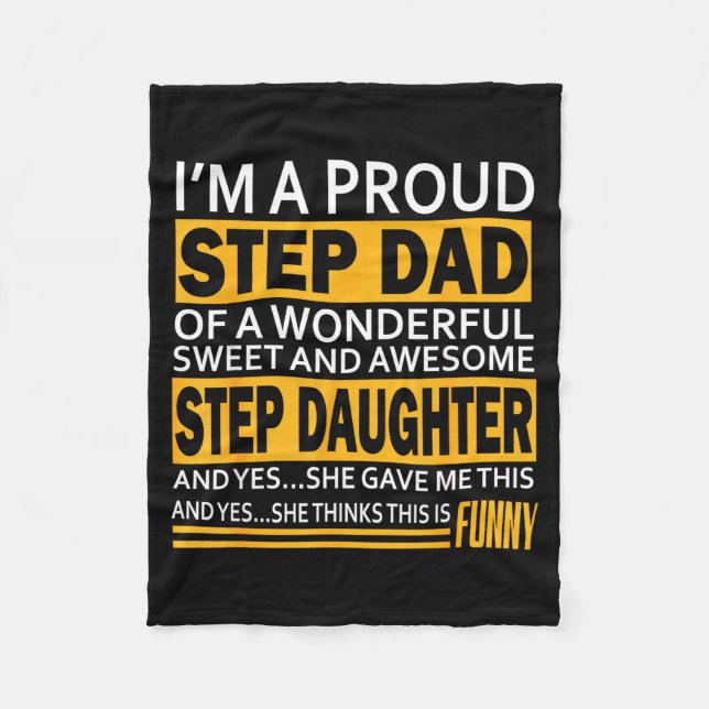 Proud Step Dad Father Day Gift For Stepdad From St Fleecedecke (Vorderseite)
