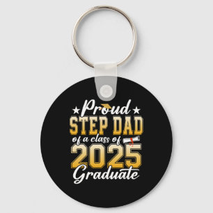 Proud Step Vater einer CL von 2025 Graduate Senior Schlüsselanhänger