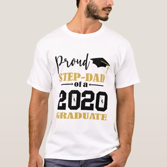 Proud Step-Vater eines 2020-Absolventen T-Shirt (Vorderseite)