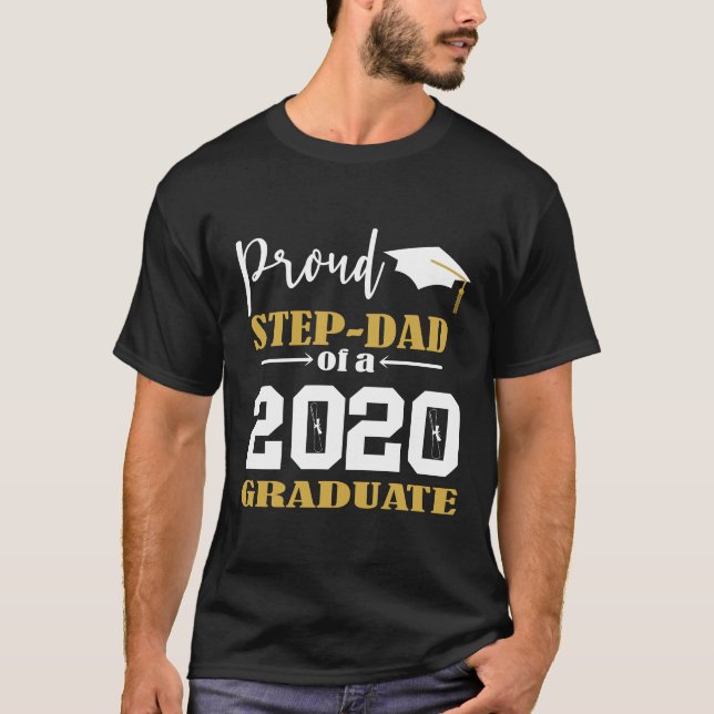 Proud Step Vater eines 2020 Graduate White T-Shirt (Vorderseite)