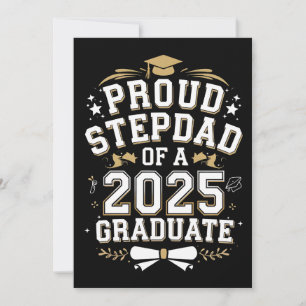 Proud Step Vater eines 2025 Graduate Abschluss Einladung