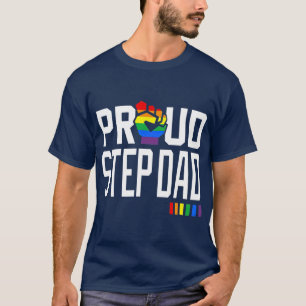 Proud Step Vater Gay Pride Monat LGBQ T-Shirt