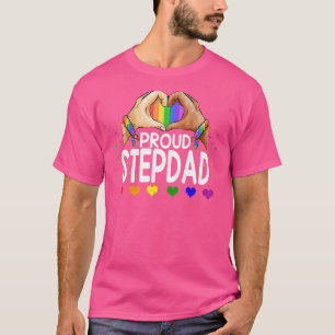 Proud Stepdad Lgbt Flag Gay Lesbian Pride Parades T-Shirt