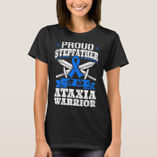 Proud Stepfather eines Ataxia Warrior Blue Awarene T-Shirt