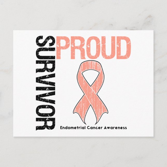 Proud Survivor - Endometrialer Krebs Postkarte (Vorderseite)