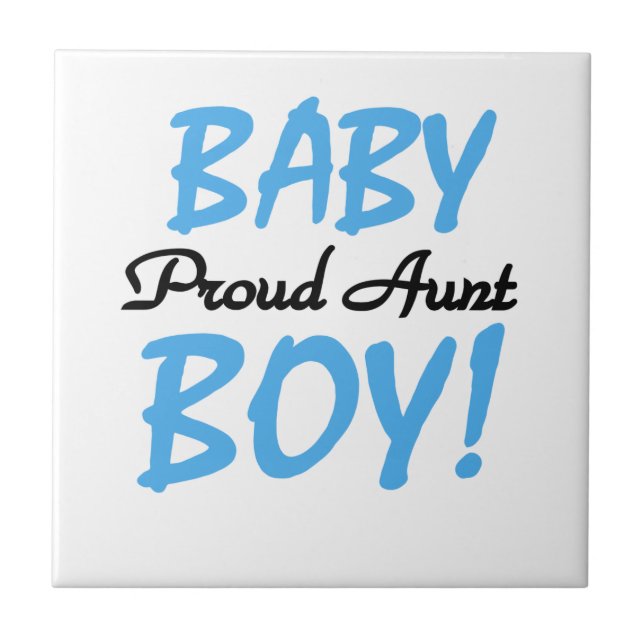 Proud Tante Baby Boy T - Shirt und Geschenke Fliese (Vorderseite)