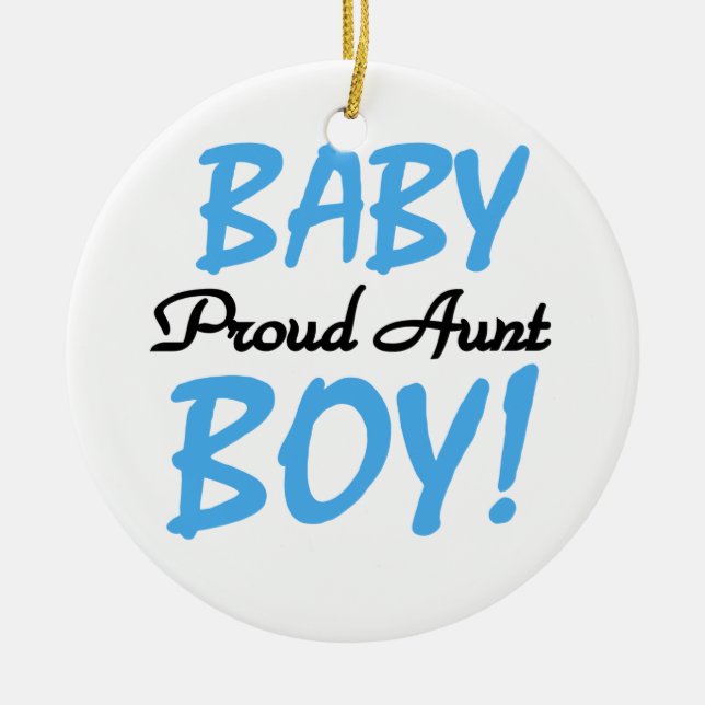 Proud Tante Baby Boy T - Shirt und Geschenke Keramik Ornament (Vorne)