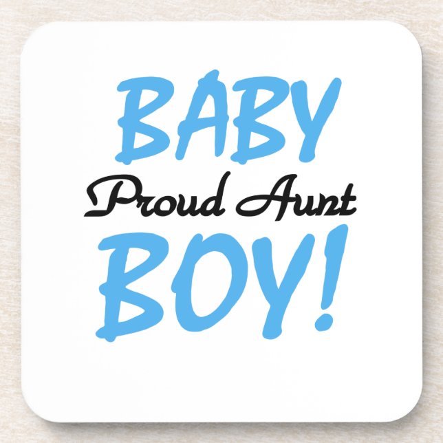 Proud Tante Baby Boy T - Shirt und Geschenke Untersetzer (Vorderseite)