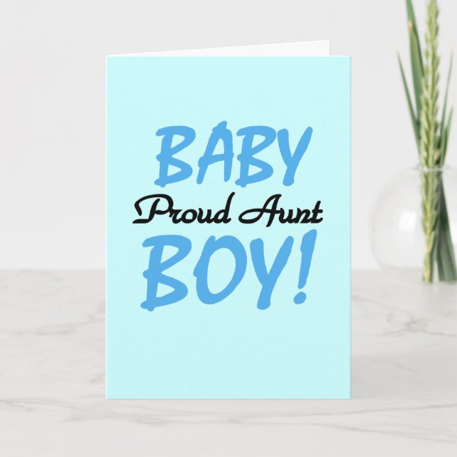 Proud Tante Baby Boy Tshirts und Geschenke Karte (Vorderseite)