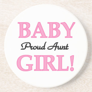 Proud Tante Baby Girl T - Shirt und Geschenke Getränkeuntersetzer