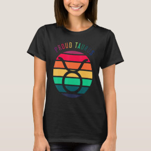Proud Taurus Symbol Lgbtq Astrologie Zodiac Sign H T-Shirt