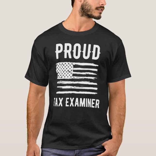 Proud Tax Preparer Profession American Flag T-Shirt (Vorderseite)