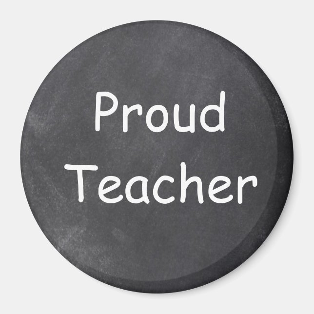 Proud Teacher Chalkboard Design Geschenk Idee Magnet (Vorne)