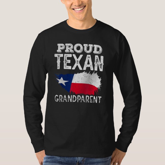 Proud Texan Großeltern Niedlich Pride Patriotic Te T-Shirt (Vorderseite)