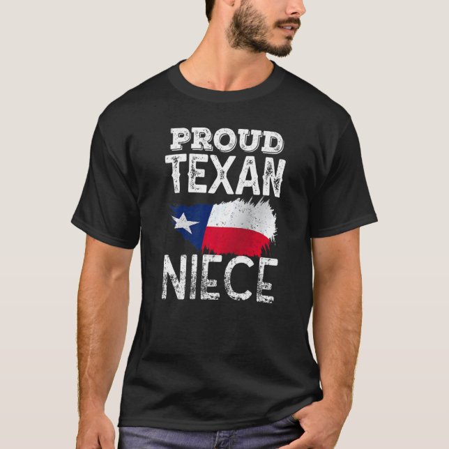 Proud Texan Niece Patriotic Pride Texas Niedlich T-Shirt (Vorderseite)