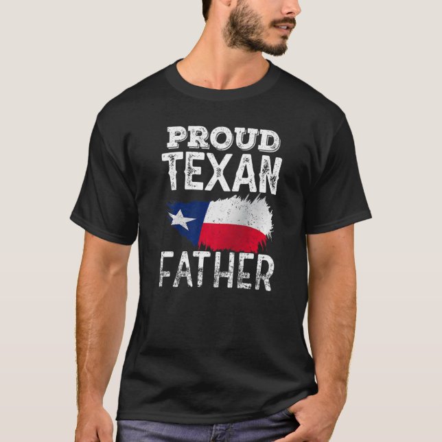 Proud Texan Pater Texas Patriotic Pride Niedlicher T-Shirt (Vorderseite)